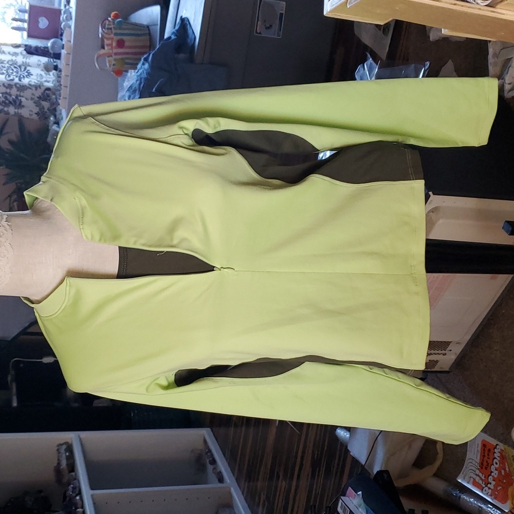 Green and Gray athletic jacket